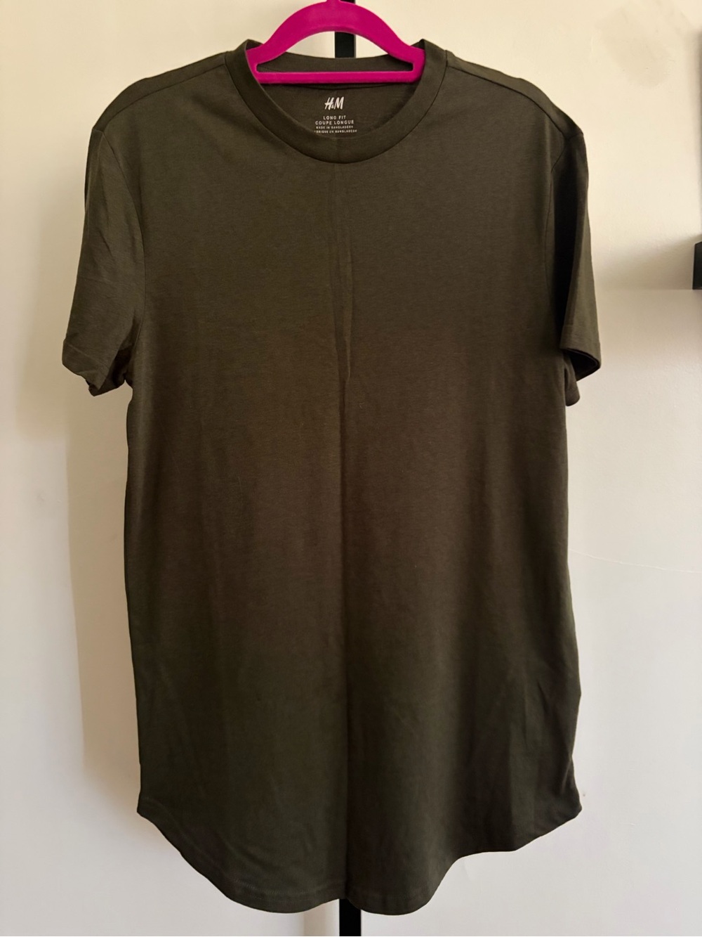 🔥 NEW🔥H&M Men's Olive Green Crew Neck T-Shirt